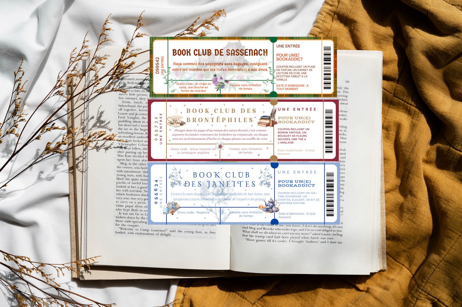 Lot de 5 marque - pages littéraires – Jane Austen, Brontë, Bridgerton, Outlander, Anne - La Papet' Littéraire