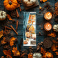 Marque-page Écrivain d’automne – Scène cosy à la fenêtre