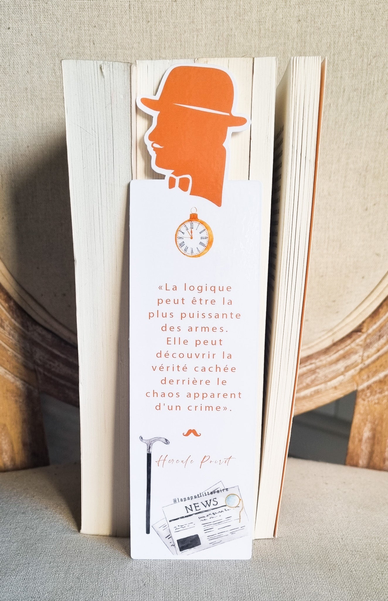 Marque-page citation-Hercule Poirot - La Papet' Littéraire