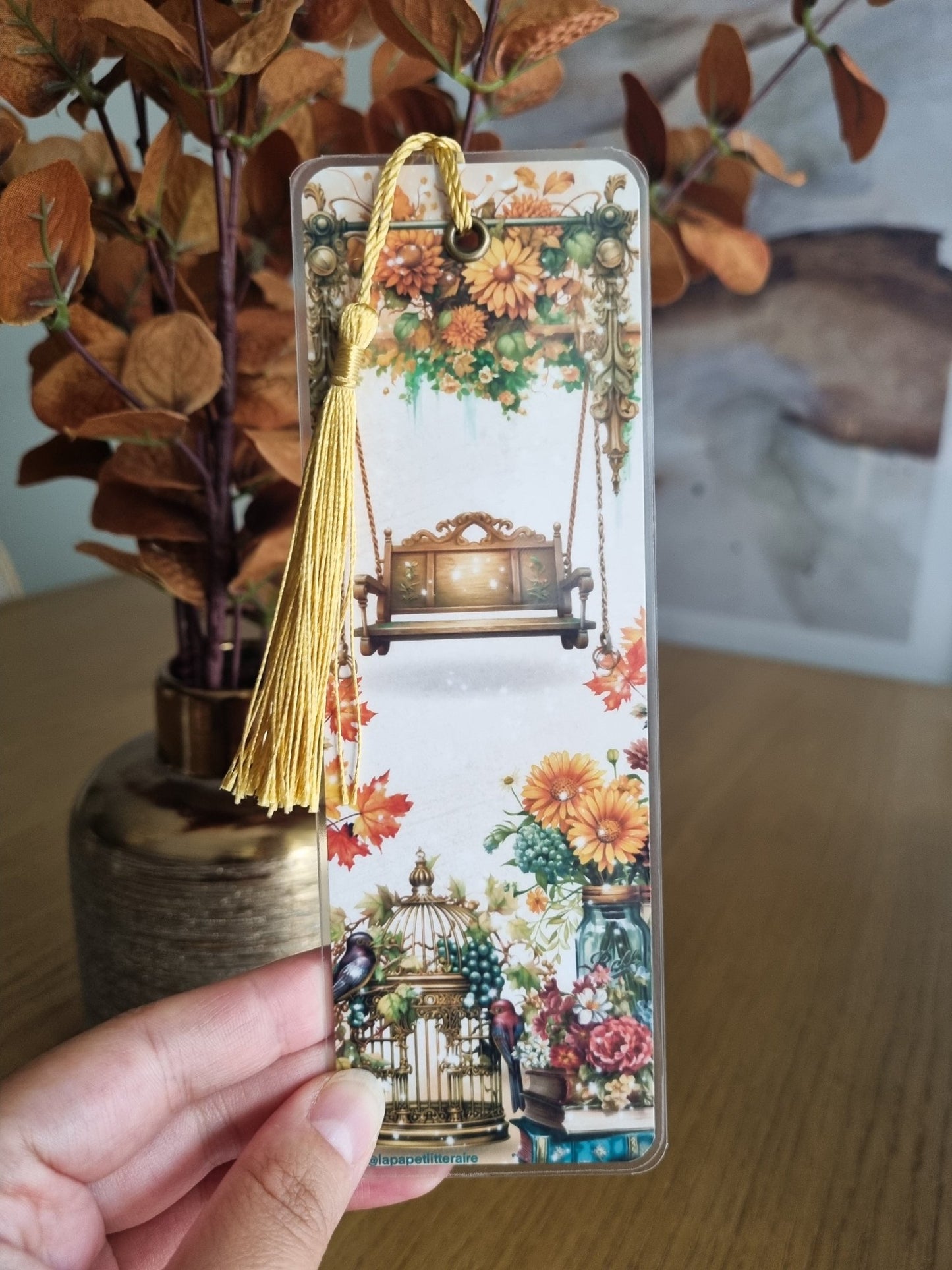 Marque - page d'automne - La balancelle des fées - La Papet' Littéraire