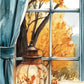 Marque - page Écrivain d’automne – Scène cosy à la fenêtre - La Papet' Littéraire