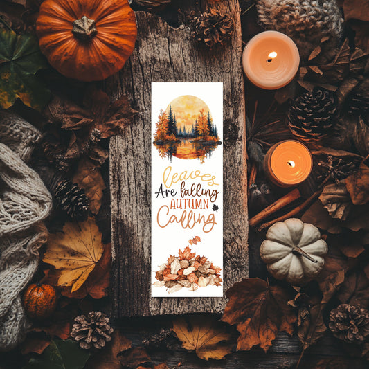 Marque-page automne – Leaves Are Falling, Autumn Calling