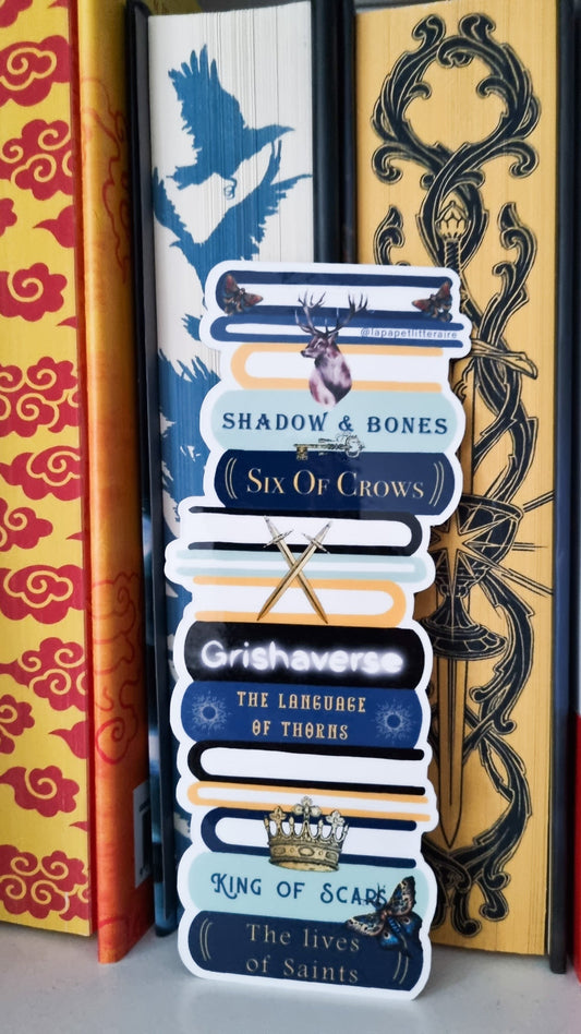 Marque page Pile de livres Livres Grishaverse - La Papet' Littéraire