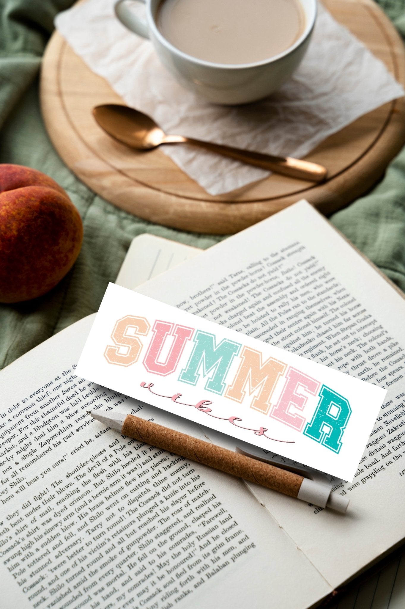 Marque - page Summer Vibes – Couleurs pastel et esprit estival - La Papet' Littéraire