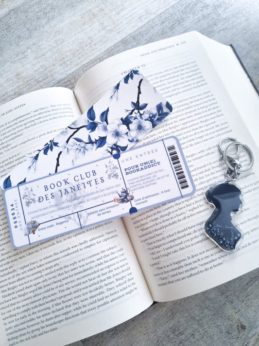 Marque page Ticket d'entrée Book Club des Janeites - La Papet' Littéraire