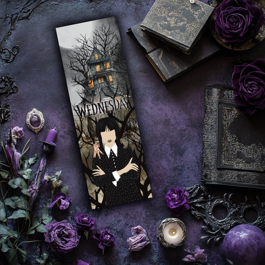 Marque - page Wednesday Addams – Maison gothique et Thing - La Papet' Littéraire