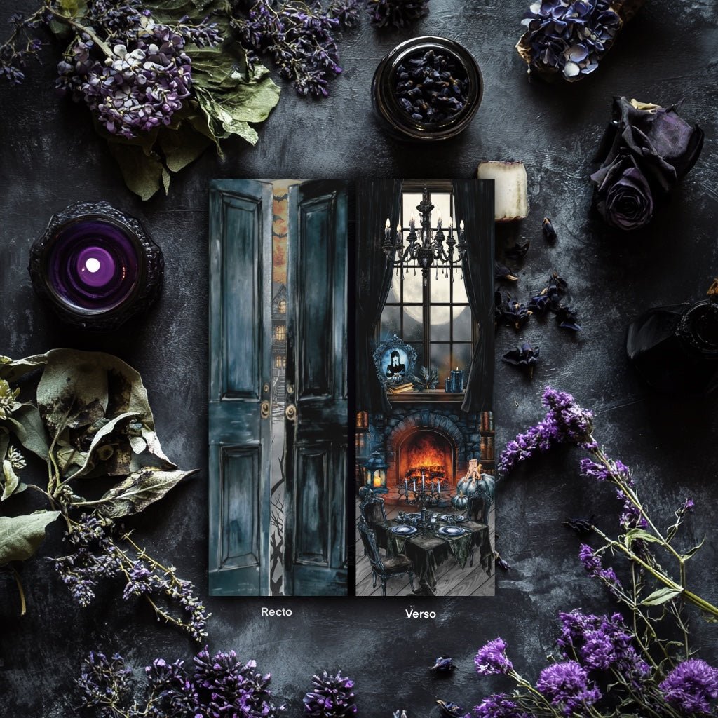 Marque - page Wednesday Addams – Portes du manoir et intérieur gothique - La Papet' Littéraire