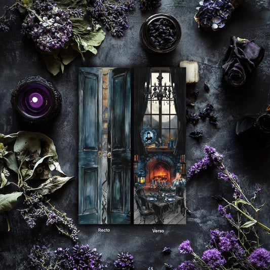 Marque - page Wednesday Addams – Portes du manoir et intérieur gothique - La Papet' Littéraire