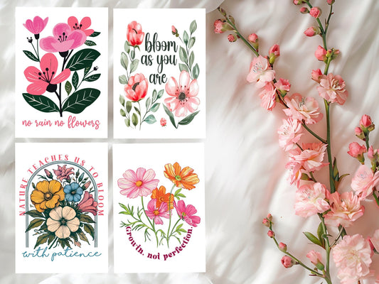 Pack 4 cartes Bloom & Grow - La Papet' Littéraire