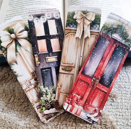 Set de 4 marque - pages - Derrière les portes - La Papet' Littéraire