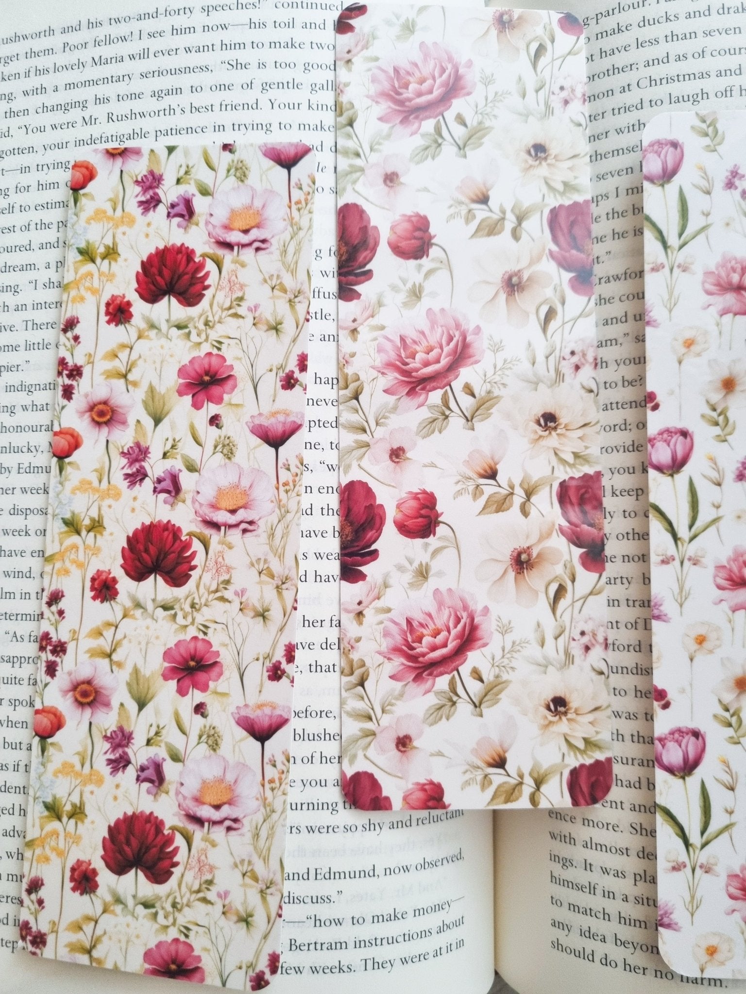 Set de 4 marque - pages - Floraison littéraire - La Papet' Littéraire