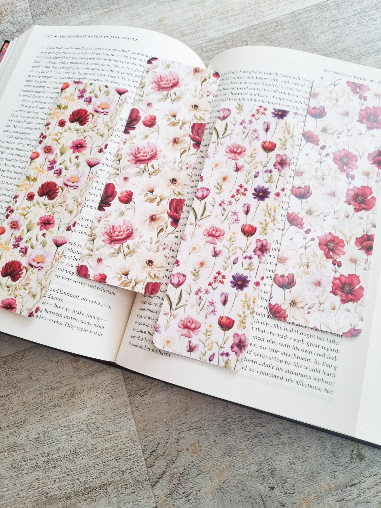 Set de 4 marque - pages - Floraison littéraire - La Papet' Littéraire