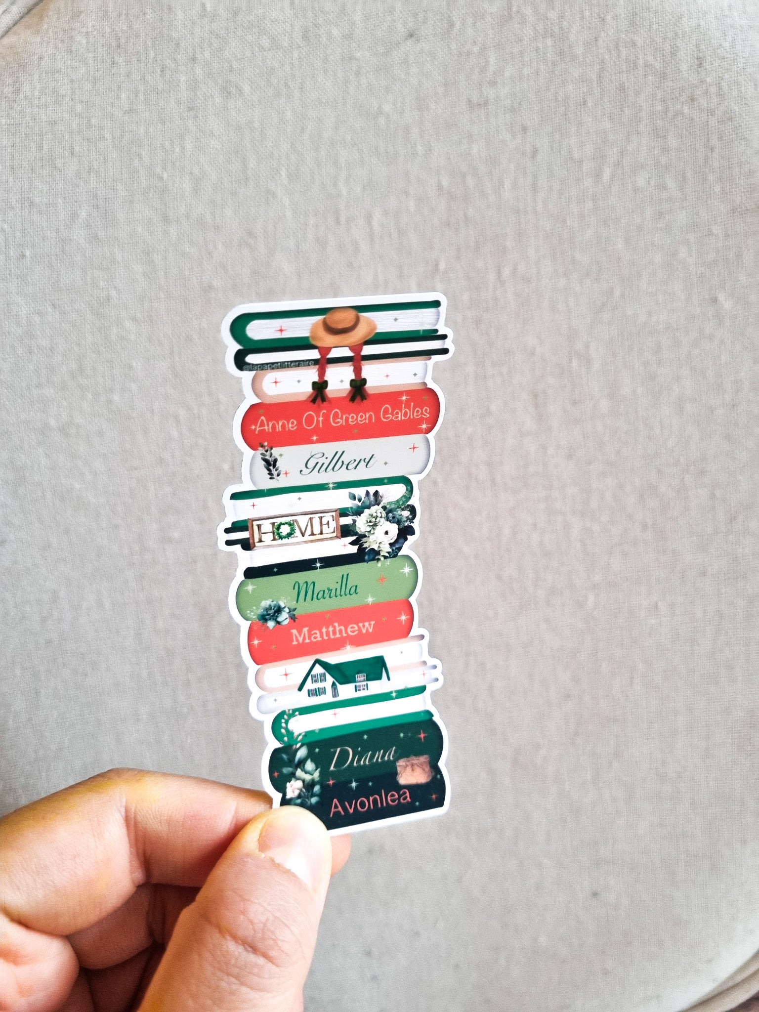 Stickers Piles de livres : Bridgerton, Anne de Green Gables, Outlander, Gilmore Girls, Friends - La Papet' Littéraire