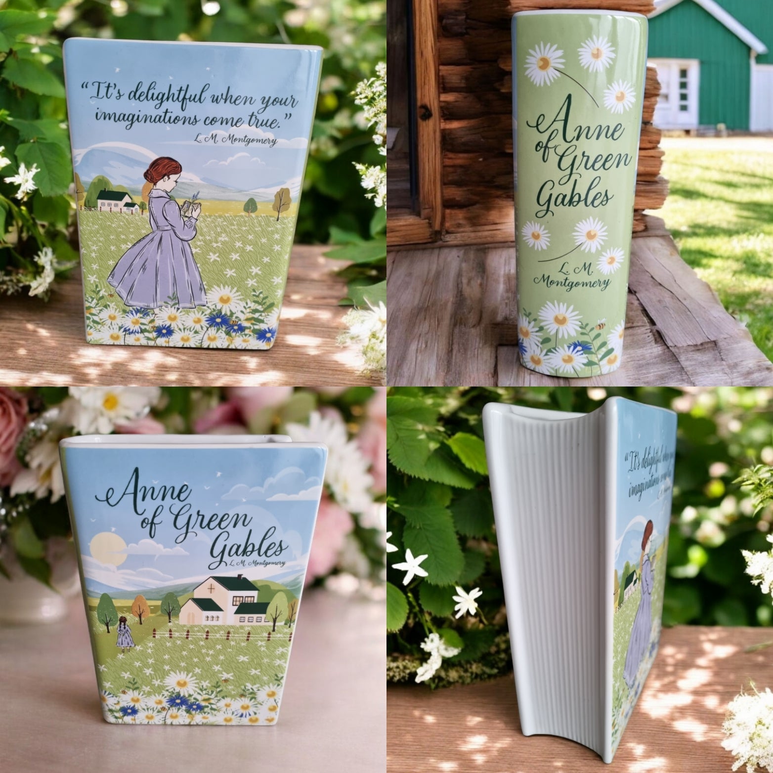 Vase littéraire Anne de Green Gables (grand format) - La Papet' Littéraire