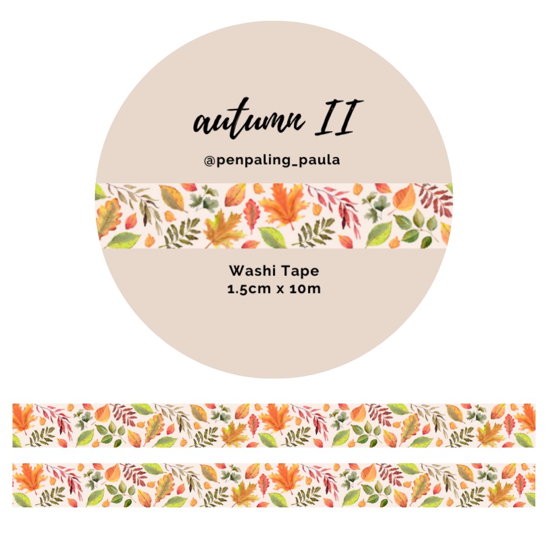 Washi Tape Autumn II - La Papet' Littéraire