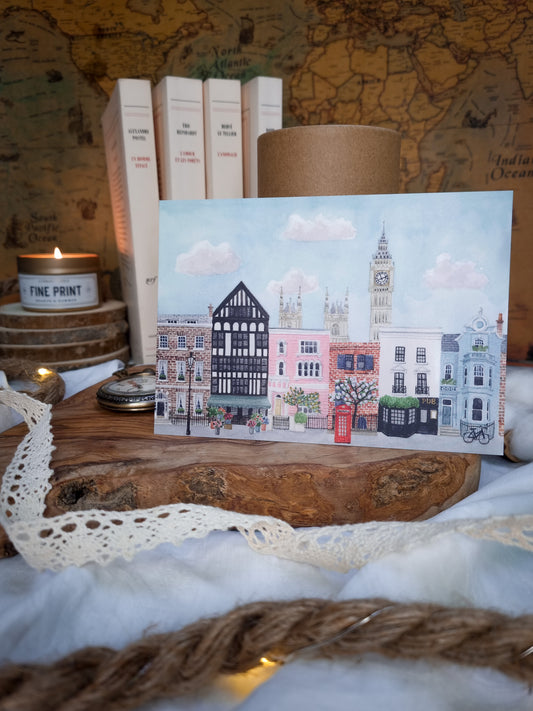 Carte illustrée "Londres"- Mélanie Voituriez