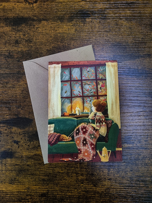 Carte illustrée-Storm outside-Esther Bennink