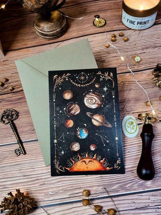 Carte illustrée - Solar System- Daria Danilova