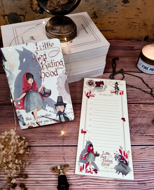 Set Le Petit Chaperon Rouge-Carnet A6 et Bloc To Do List