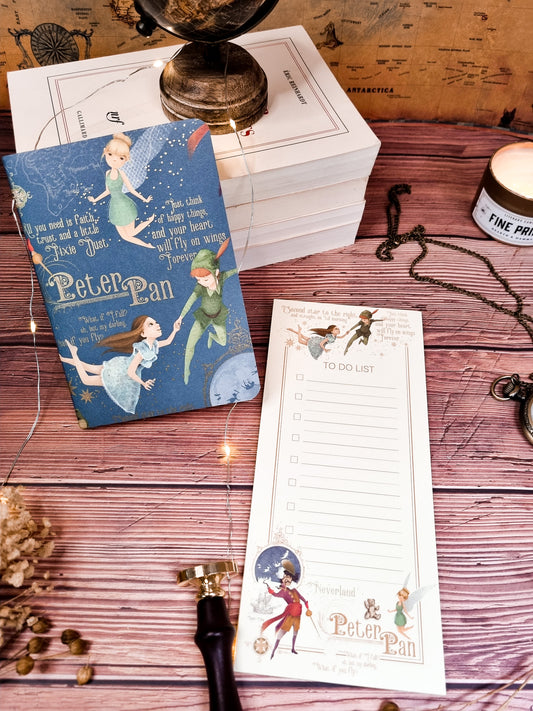 Set Peter Pan : Carnet A6 et Bloc To-Do List